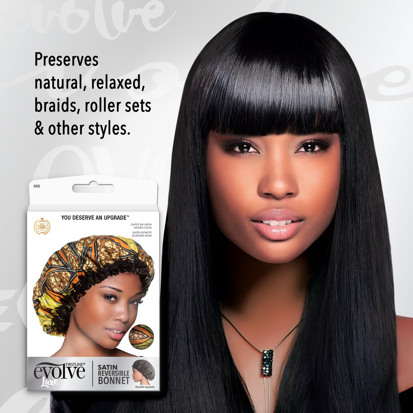 Evolve® Satin Reversible Bonnets, Sahara 669