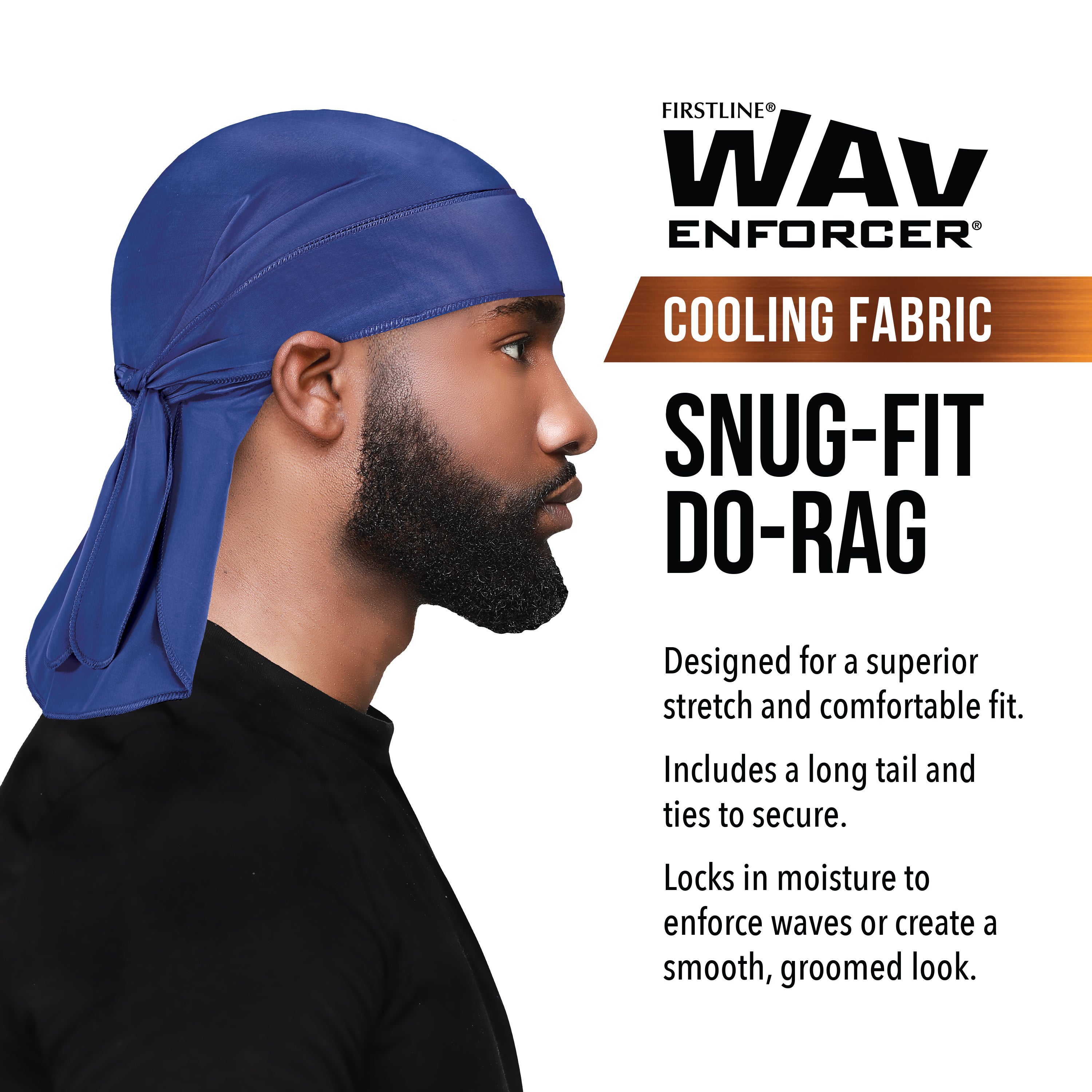 WavEnforcer Snug Fit Do-Rag, Blue 1063 – Firstline Brands