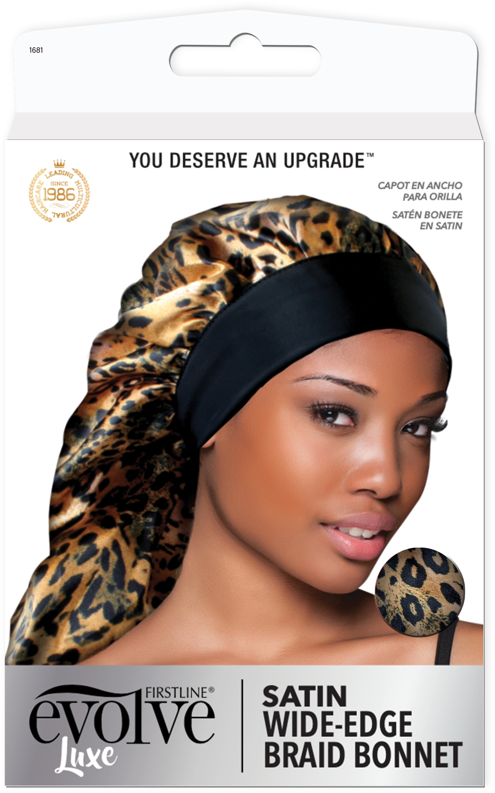 LUXE Satin Wide Edge Braid Bonnet Leopard 1681 – Firstline Brands