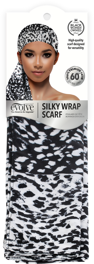 Silky Wrap Scarf Purple Snakeskin 6639