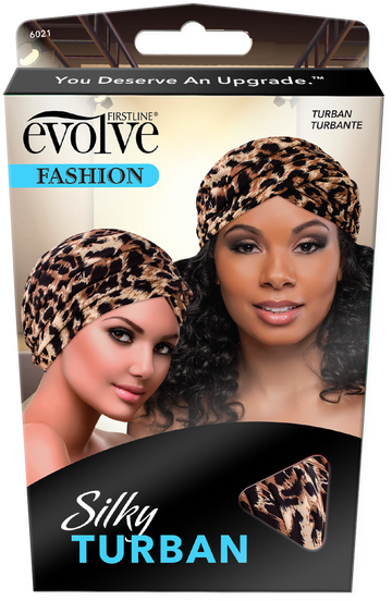 Evolve® Silky Turban, Animal Print 6021