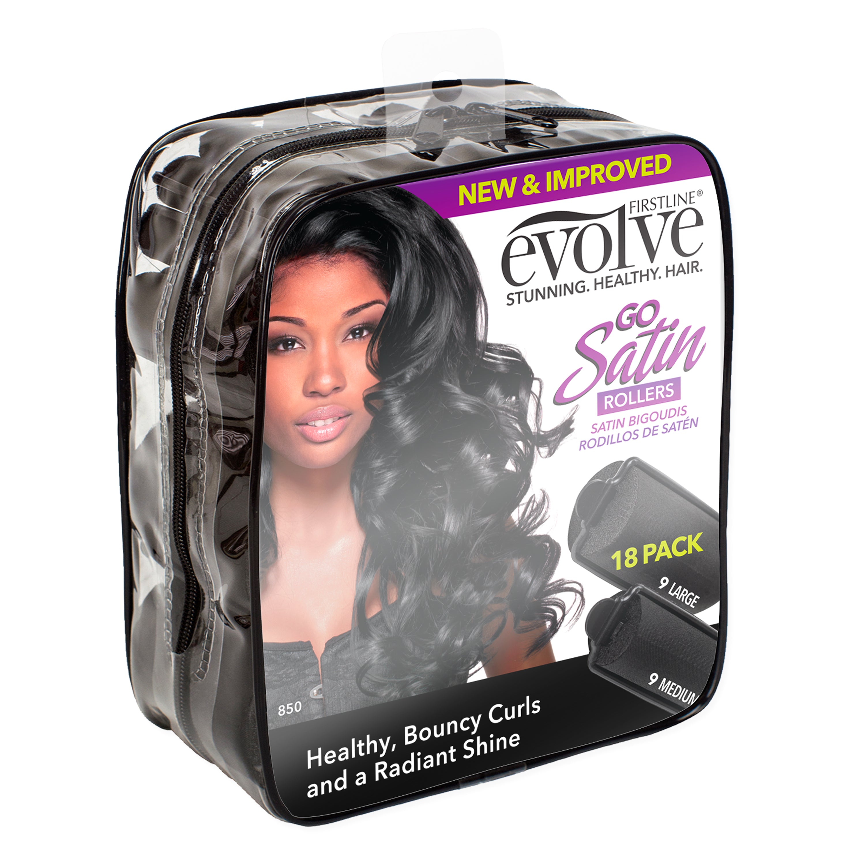 Evolve Satin-Covered Rollers 18-Pack, 850 – Firstline Brands
