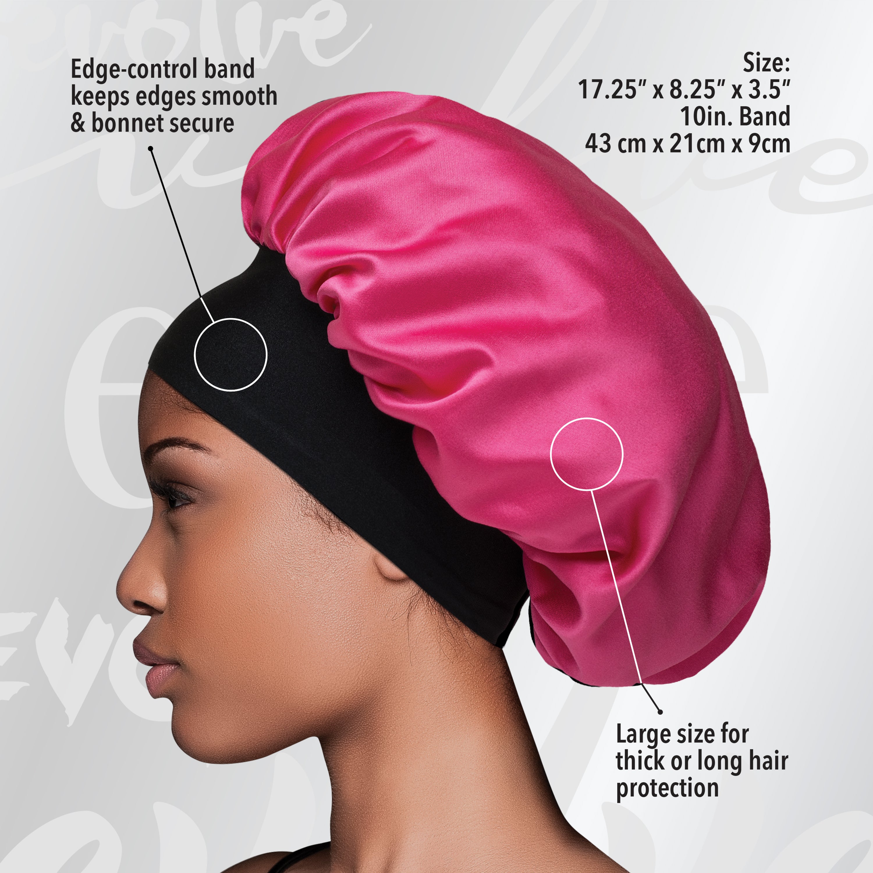 Hair Bonnet for Thick, Natural, Curly Hair