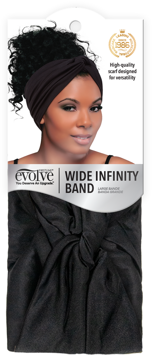 Silky Wide Infinity Band - Black - 1111