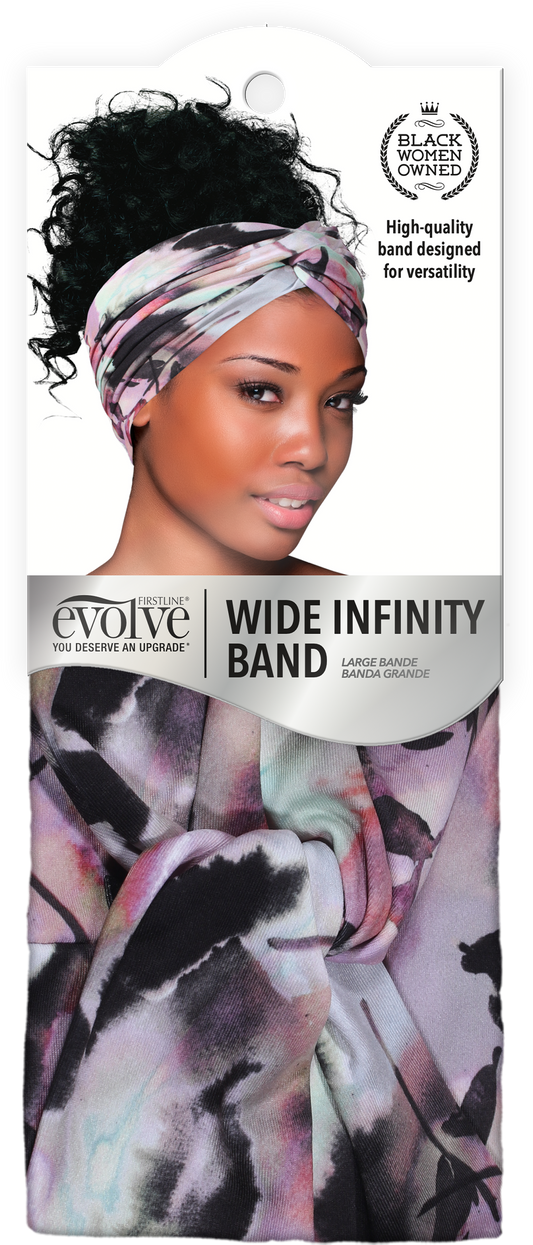 Silky Wide Infinity Band - Floral - 1114