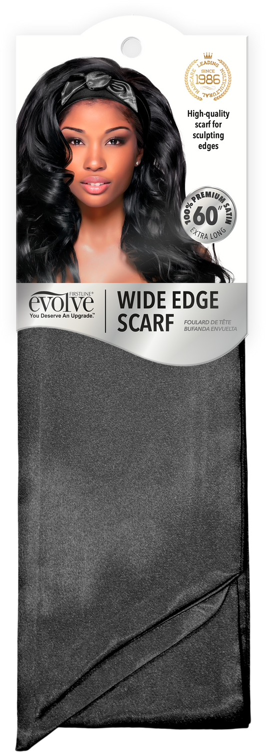 Wide Edge Scarf - Black - 1780