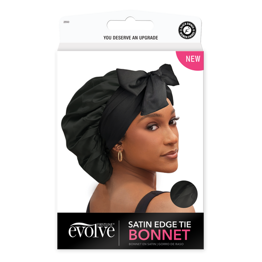 Satin Wide Edge Bonnet with ties - 2550