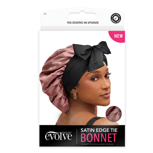 Satin Wide Edge Bonnet with ties - 2551