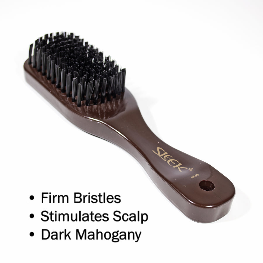 Sleek Family Brush; Firm - Dark/Mahogany wood 558