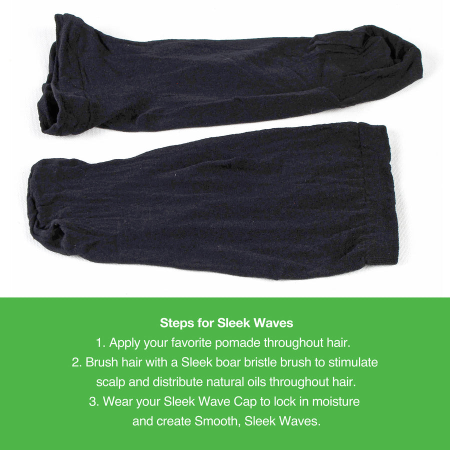 Sleek Wave Cap Black (2-Pack)