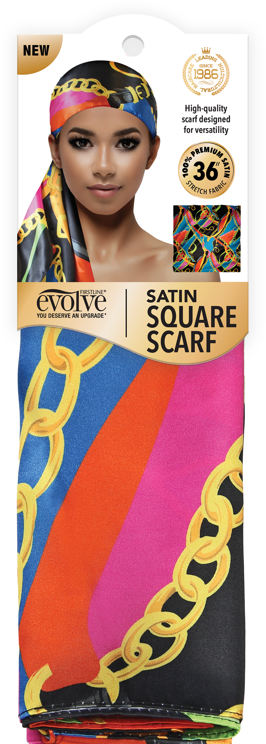 Satin Square Scarf Multicolor Status 3010