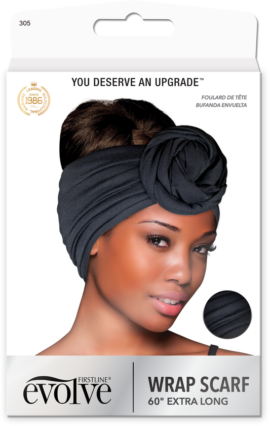 Wrap Scarf - Black - 305