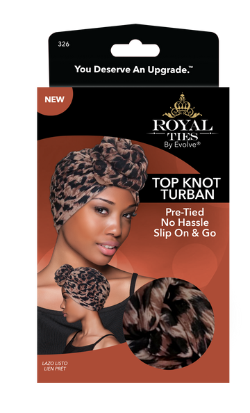 Evolve® Top Knot Turban, Animal Print 326