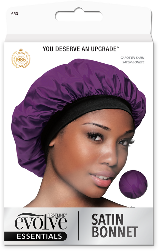 Satin Bonnet - Purple - 660