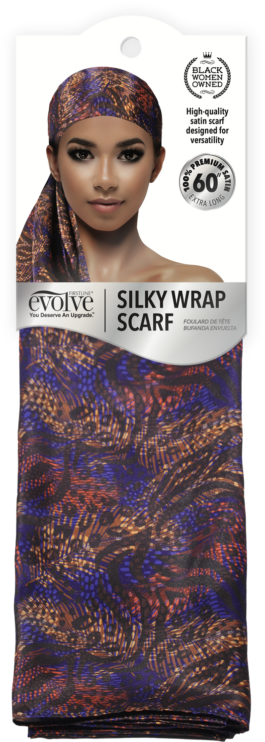 Silky Wrap Scarf - Tribal - 6611