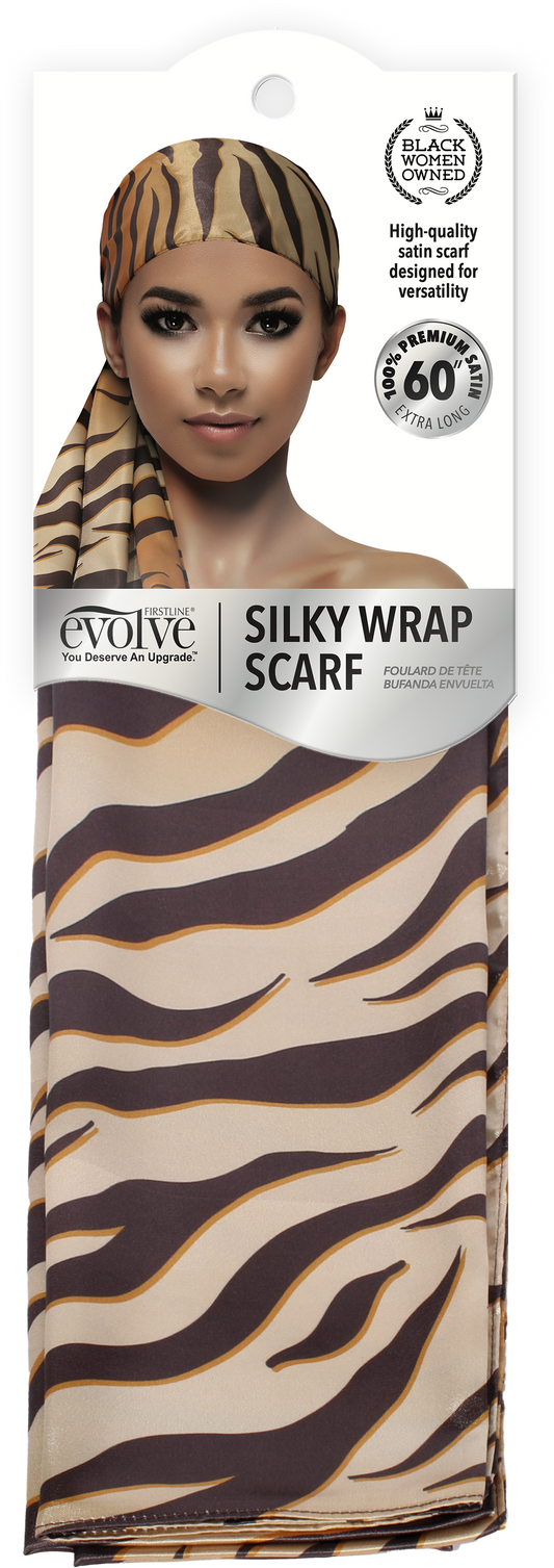 Silky Wrap Scarf - Zebra - 6618