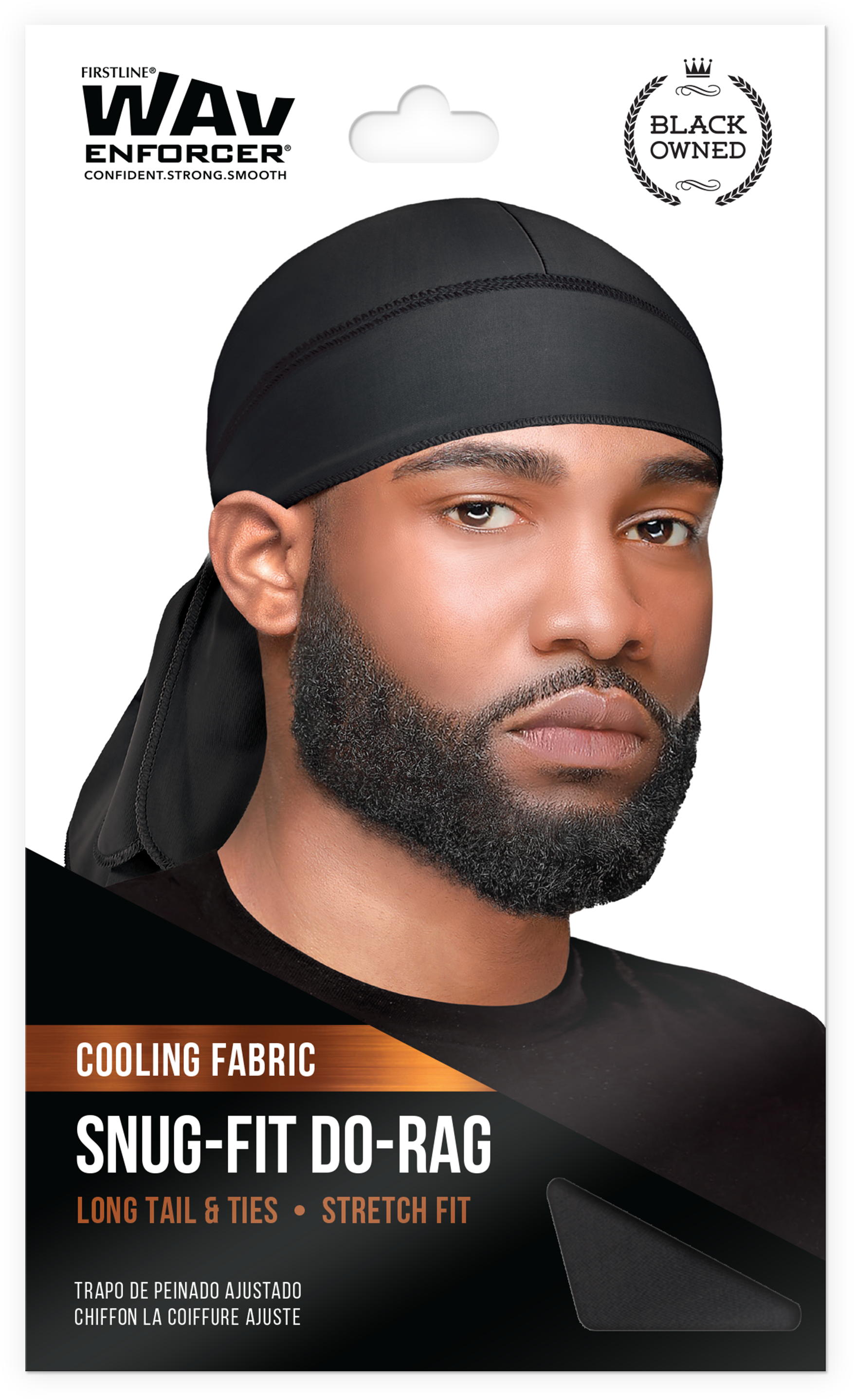 Fitting Rag WavEnforcer® Snug Fit Do-Rag, Black 106 – Firstline Brands