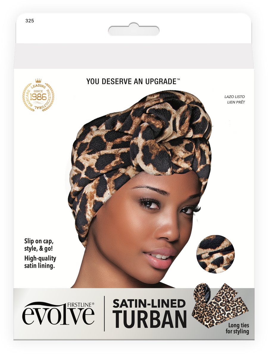 Satin-lined Turban Leopard 325