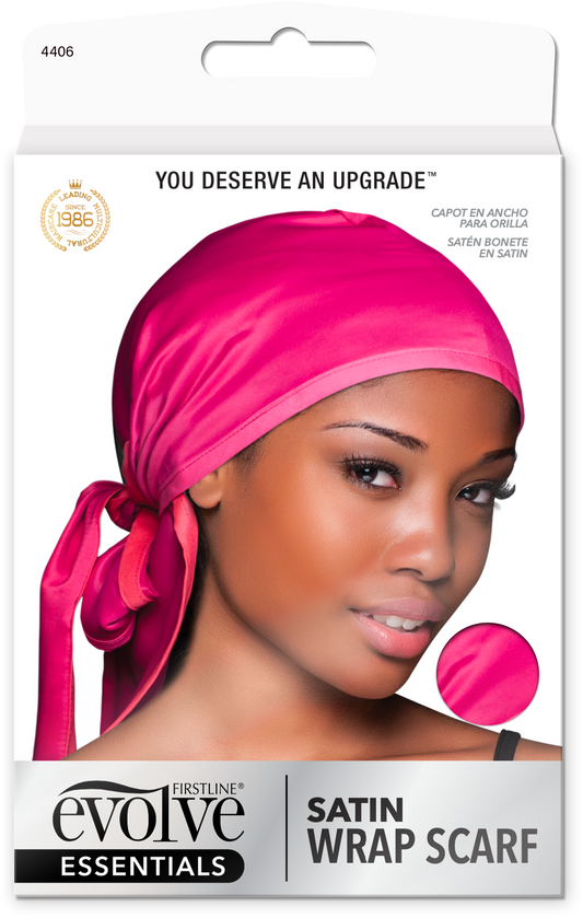 Satin Wrap Scarf, Fuchsia - 4406