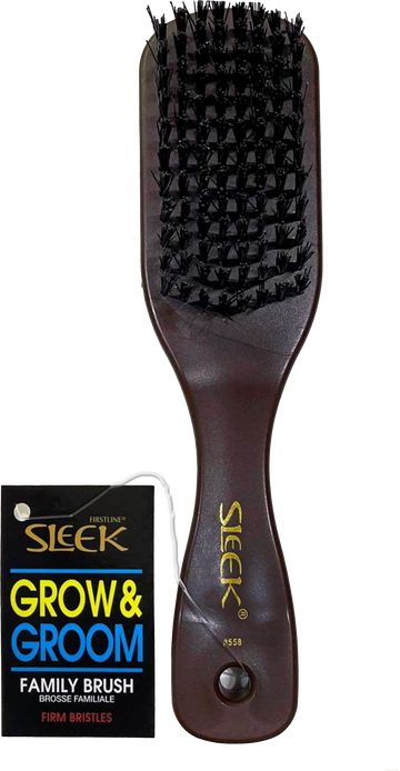 Sleek Family Brush; Firm - Dark/Mahogany wood 558