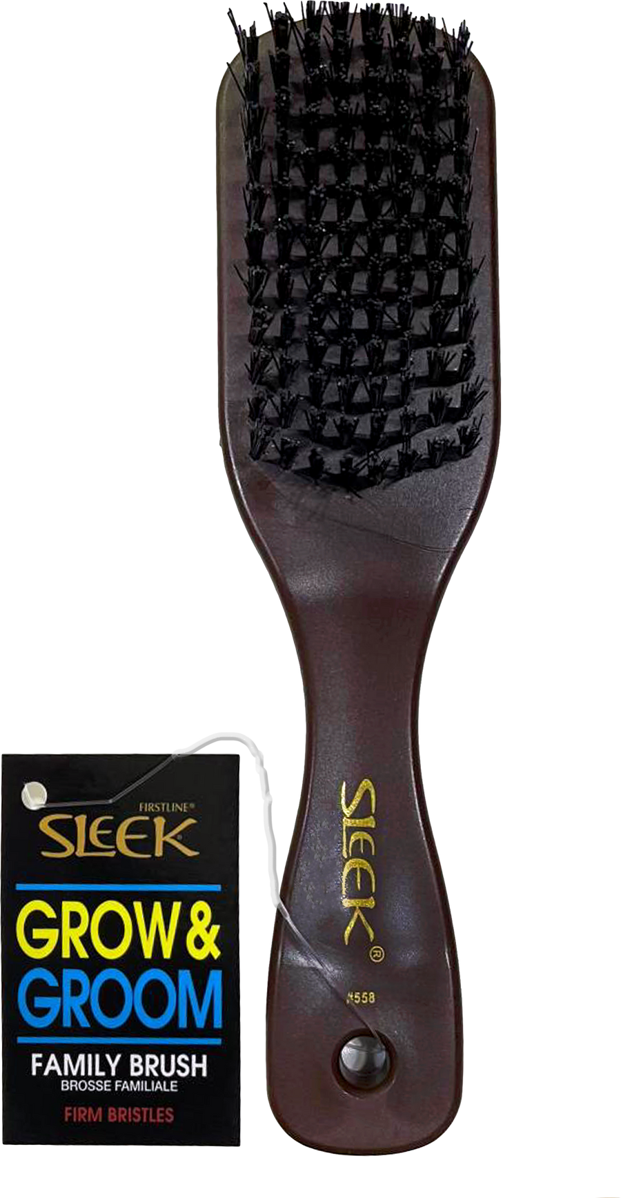 Sleek Family Brush; Firm - Dark/Mahogany wood 558