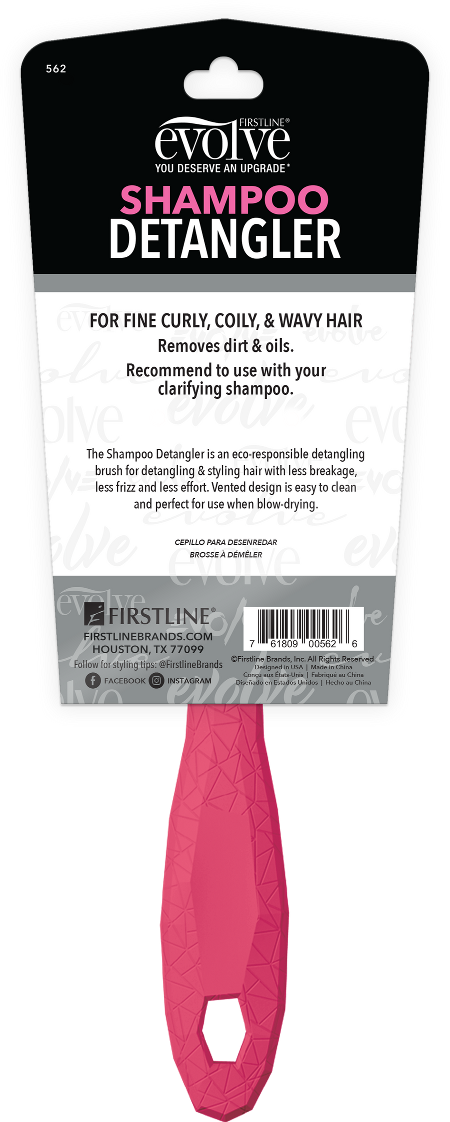 Evolve Recyclable Shampoo Detangler Pink 562