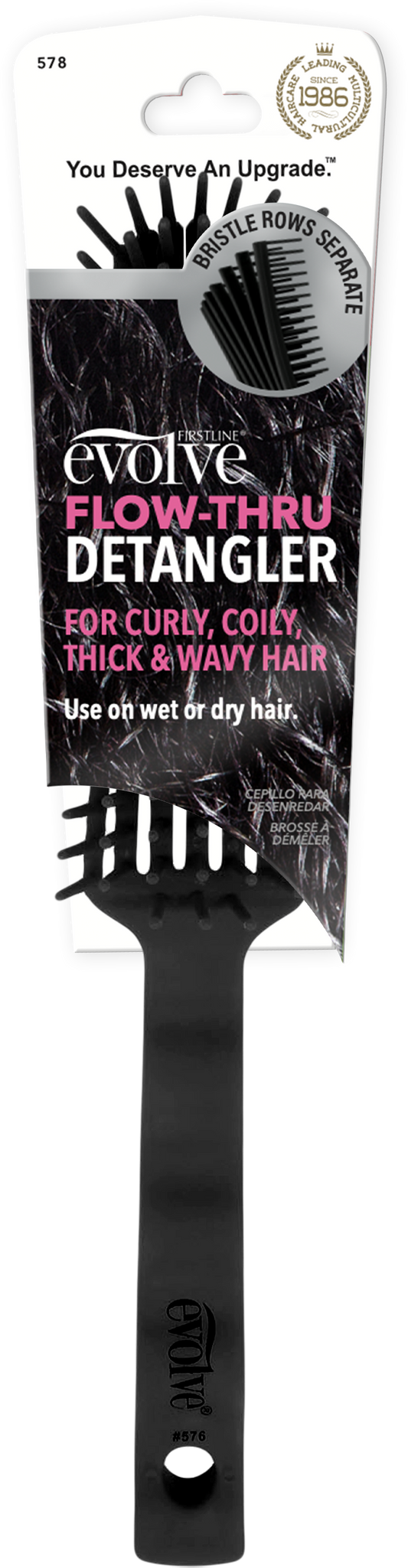 Flow-Thru Detangler, Black - 578