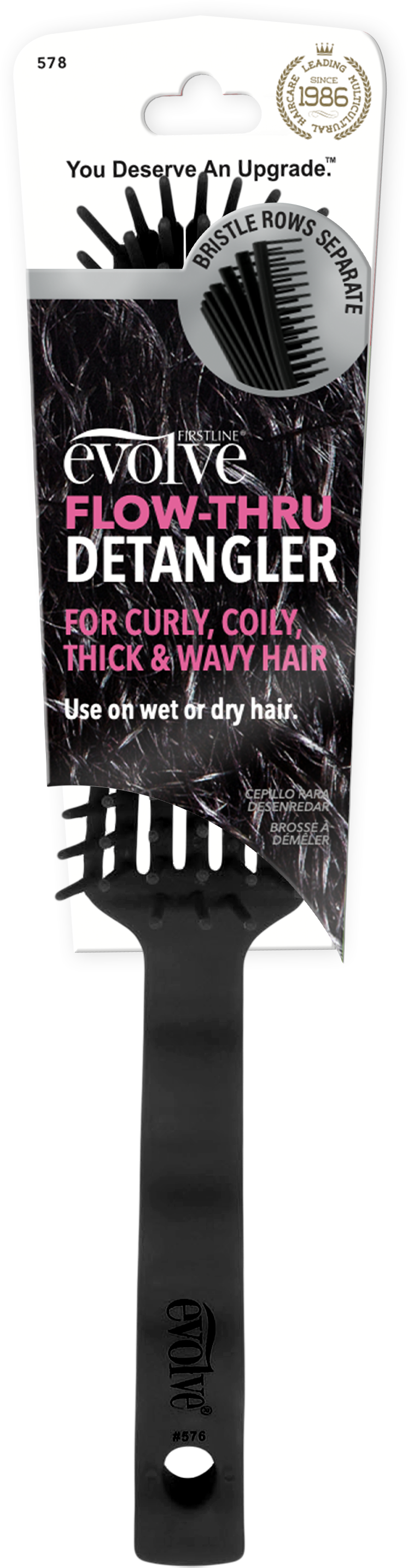 Evolve®Flow-Thru Detangler, Black 578