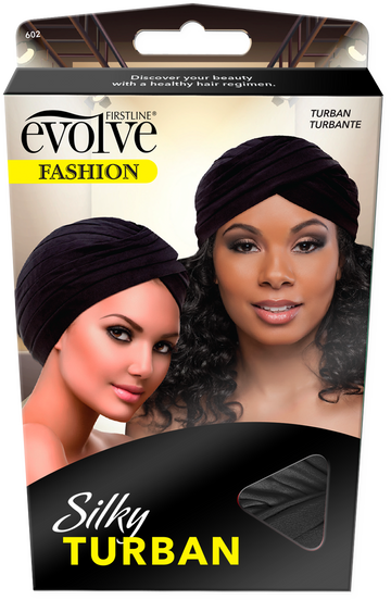 Evolve® Silky Fashion Turban, Black 602