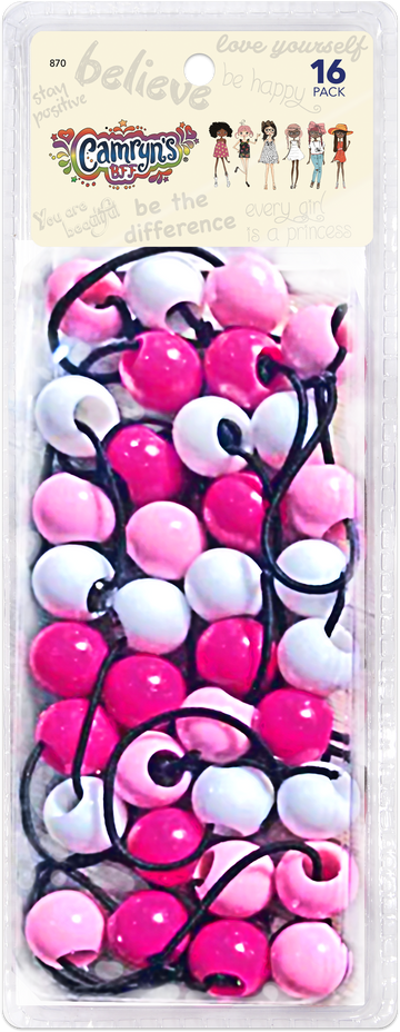 Ponytail Holders 16 Pack Assorted Pink 870