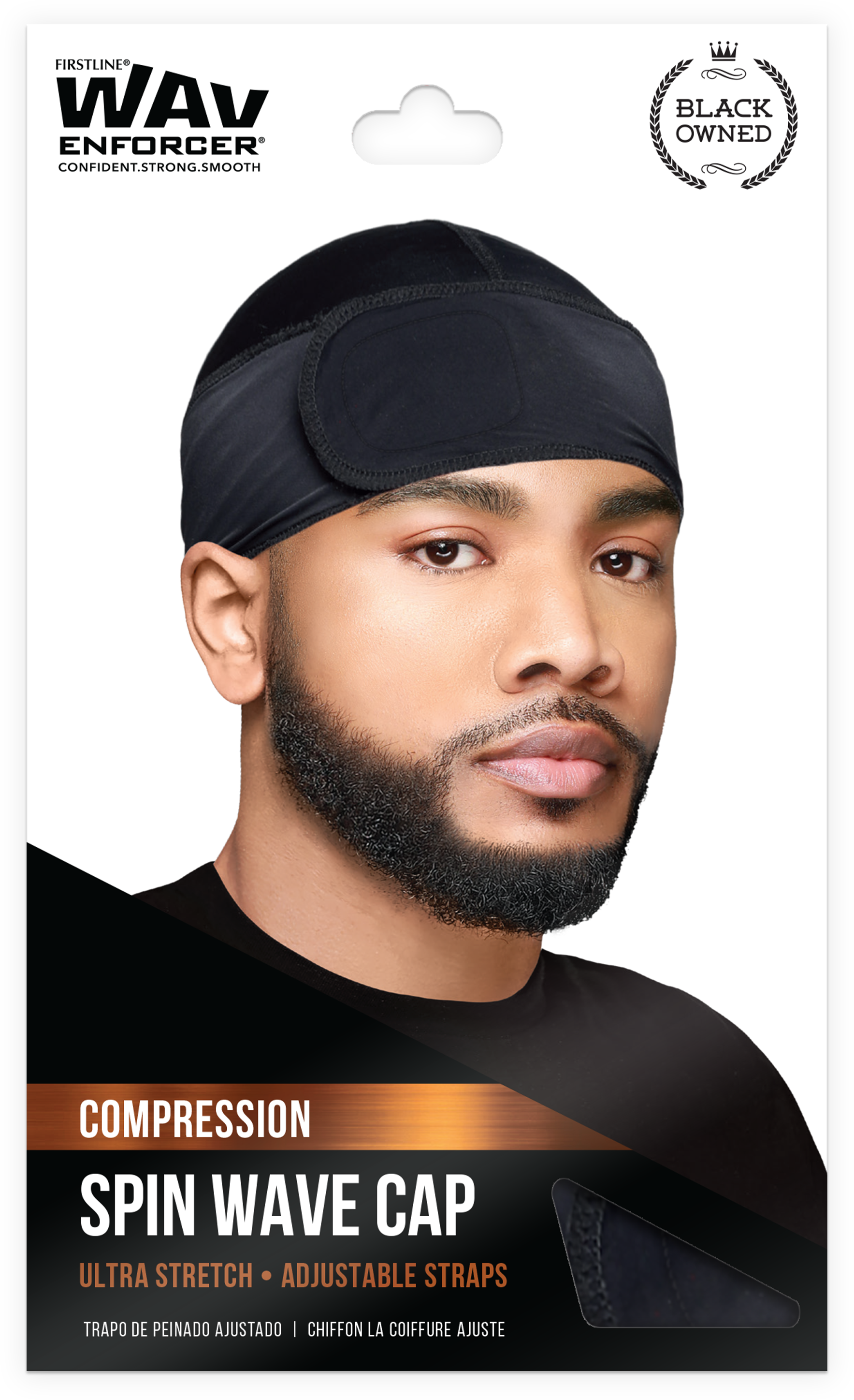 WavEnforcer Compression Spin Wave Cap, Black 910 – Firstline