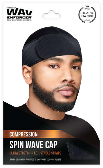 WavEnforcer Compression Spin Wave Cap, Black 910