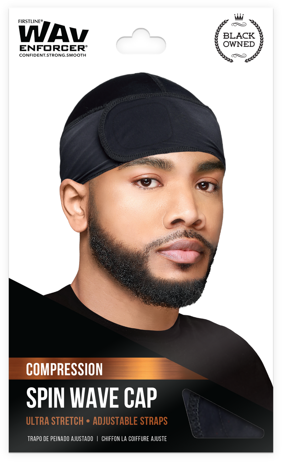 WavEnforcer Compression Spin Wave Cap, Black 910