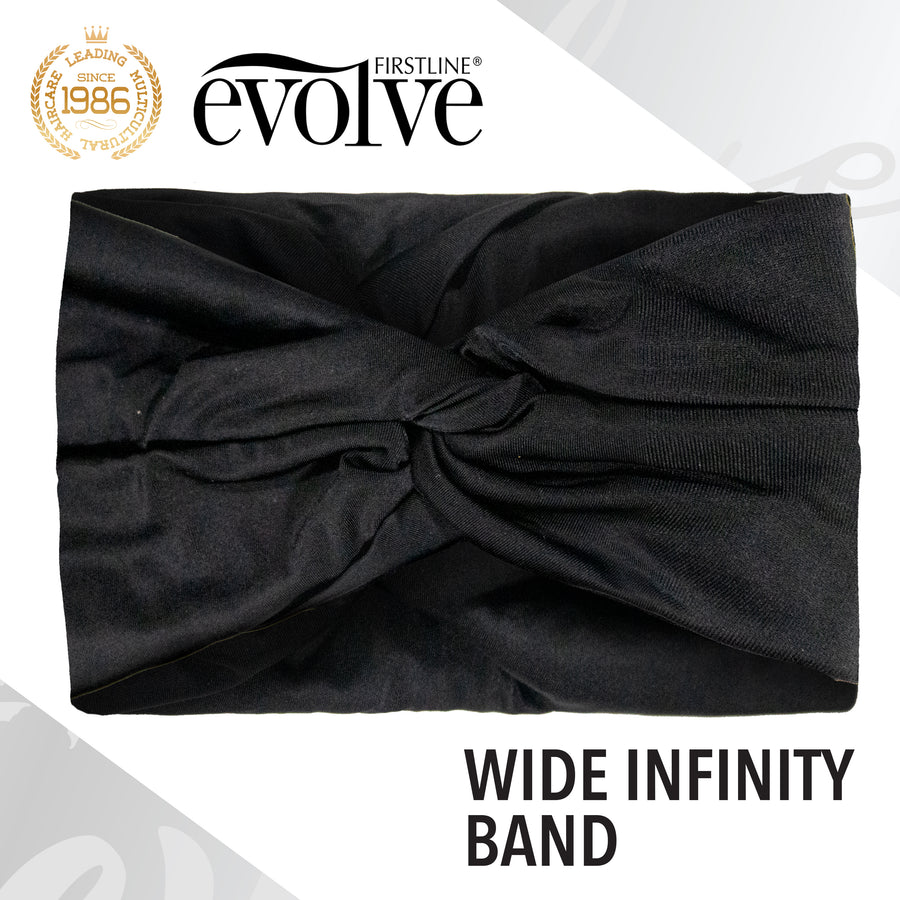 Evolve® Silky Wide Infinity Band, Black 1111