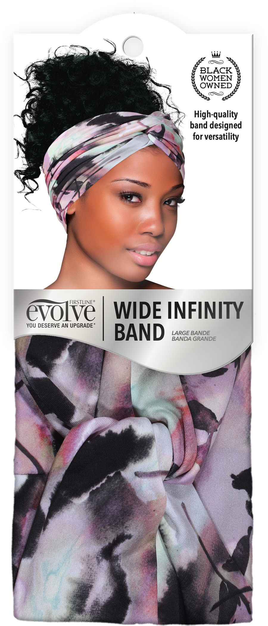 Evolve® Silky Wide Infinity Band, Snakeskin Print 1114