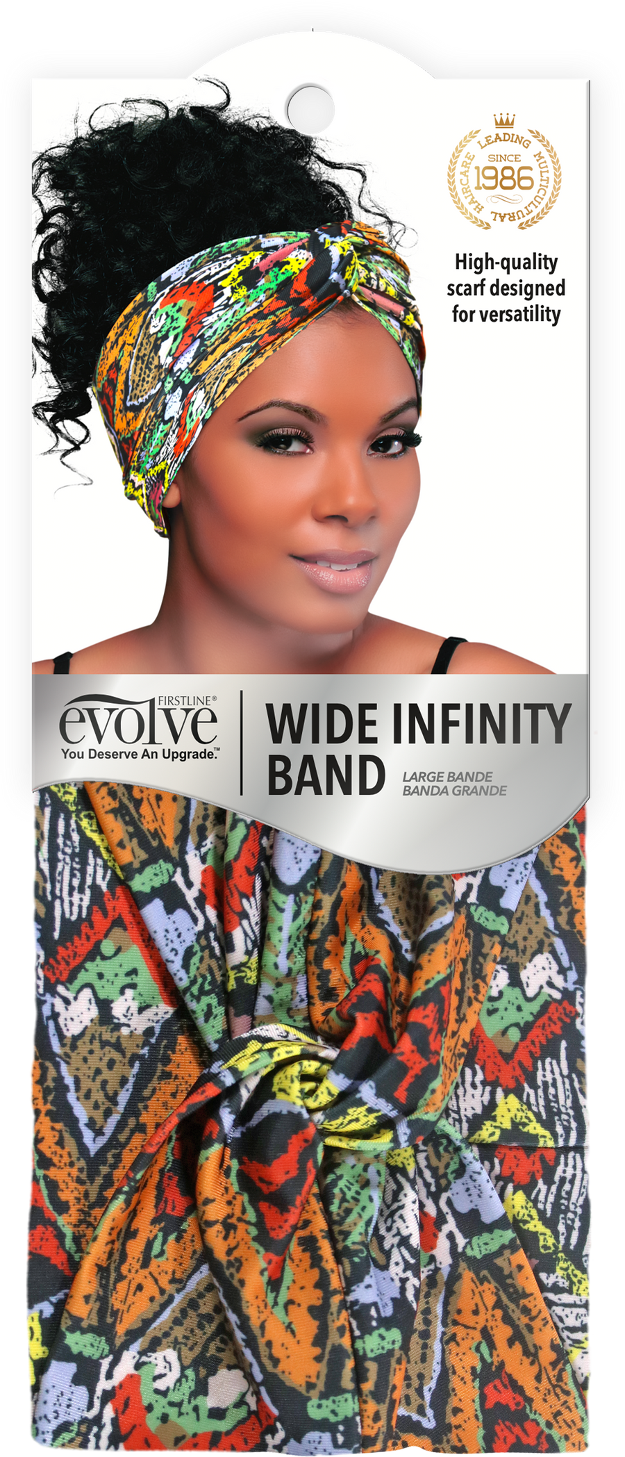 Evolve® Silky Wide Infinity Band, Tribal Print 1115