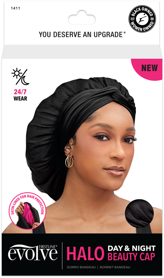 Halo Day & Night Beauty Cap - Black - 1411