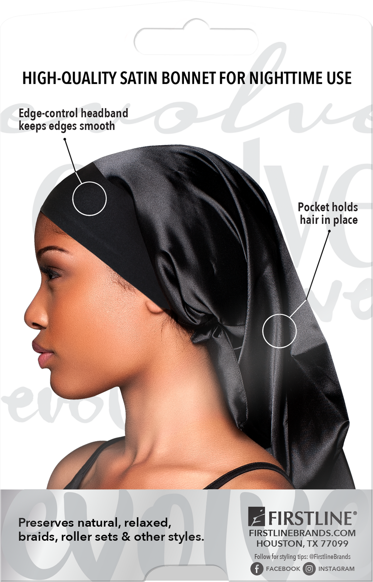 Evolve®Satin Edge Pocket Bonnet, 1440