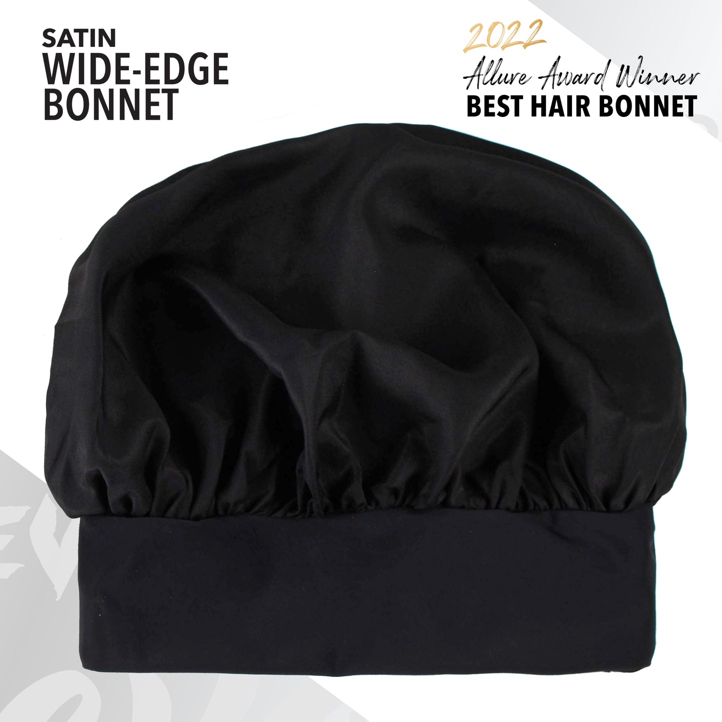 Evolve® Satin Wide-Edge Bonnet, Black 1661
