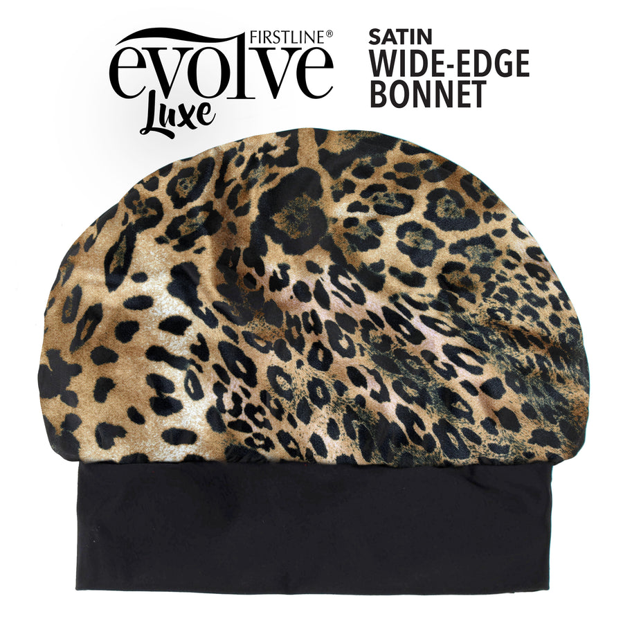Evolve® Satin Wide-Edge Bonnet, Leopard Print 1666