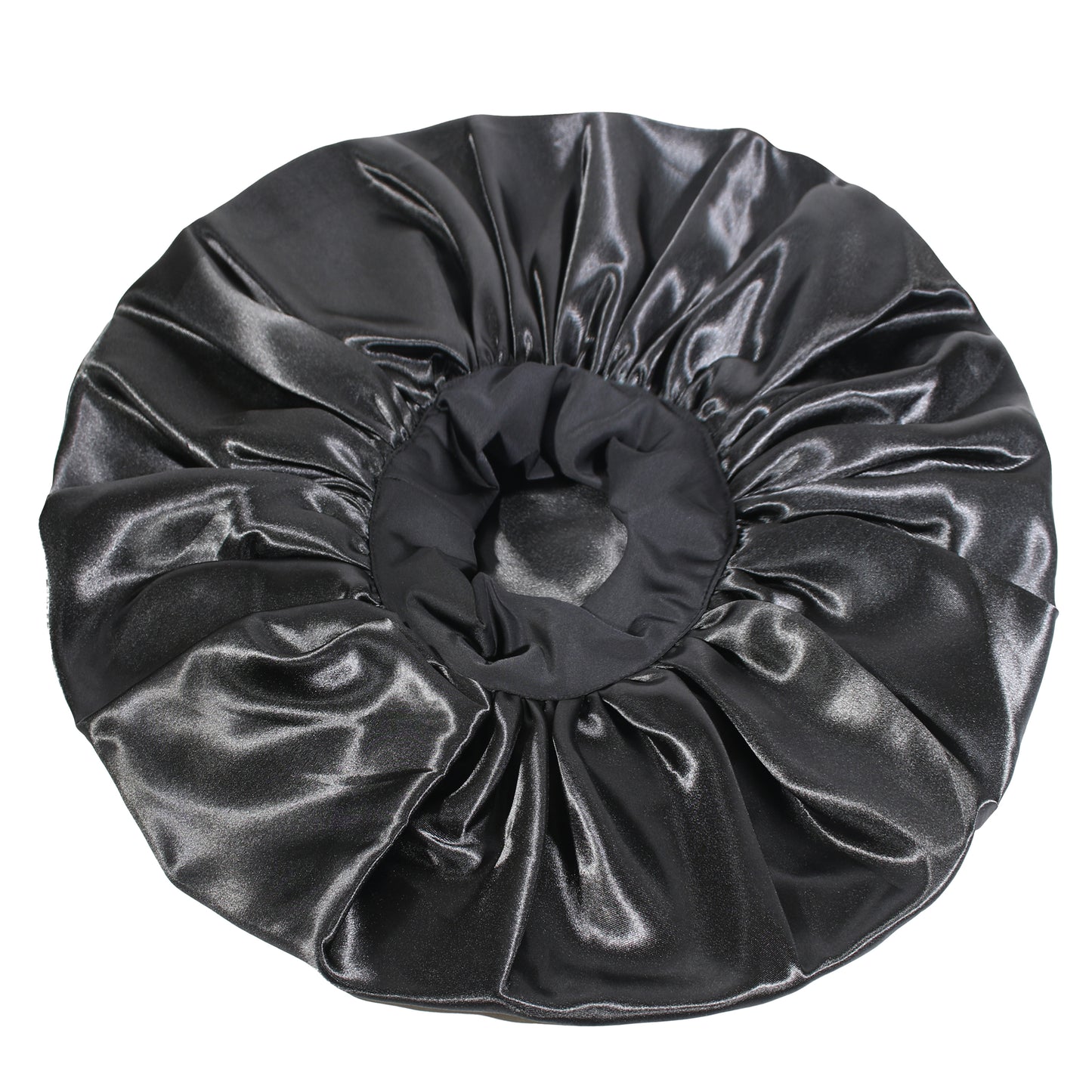 LUXE Jumbo Satin Bonnet Black 1670