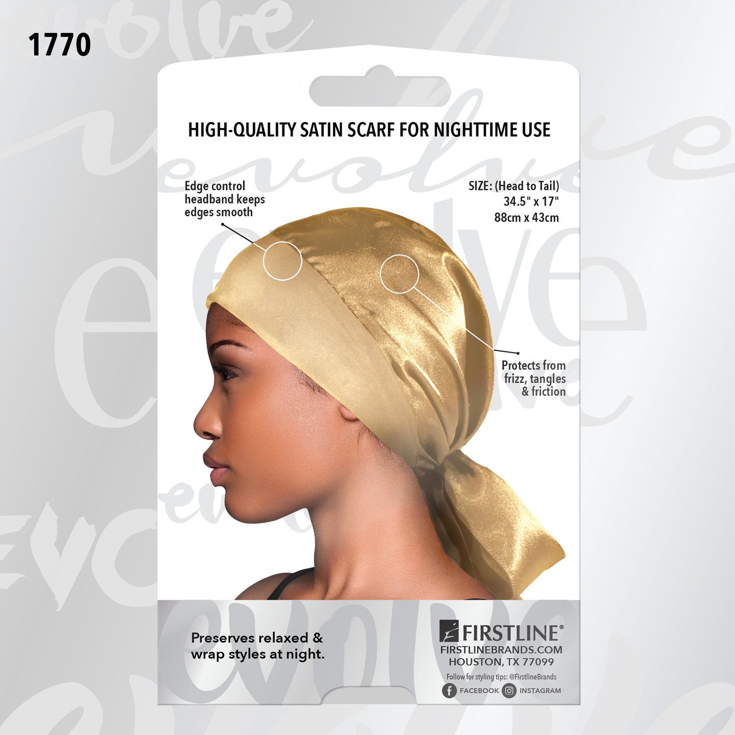 Evolve® Satin Edge Wrap Scarf, Champagne 1770