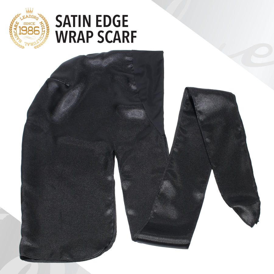 Evolve® Satin Edge Wrap Scarf, Black 1772