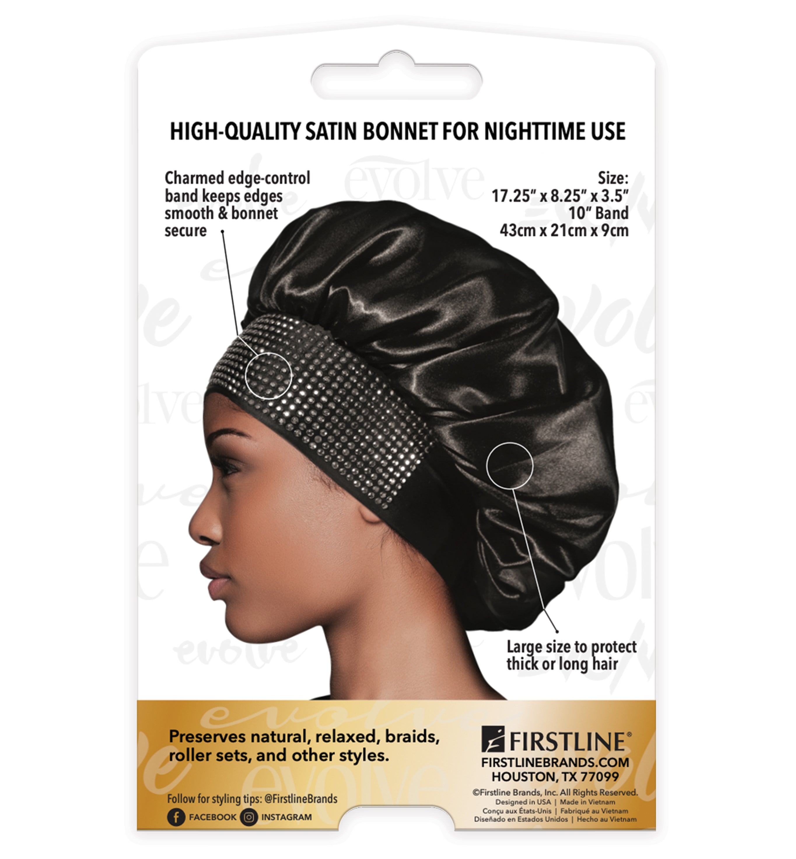 Charmed Satin Wide-Edge Bonnet Silver 3005 – Firstline Brands