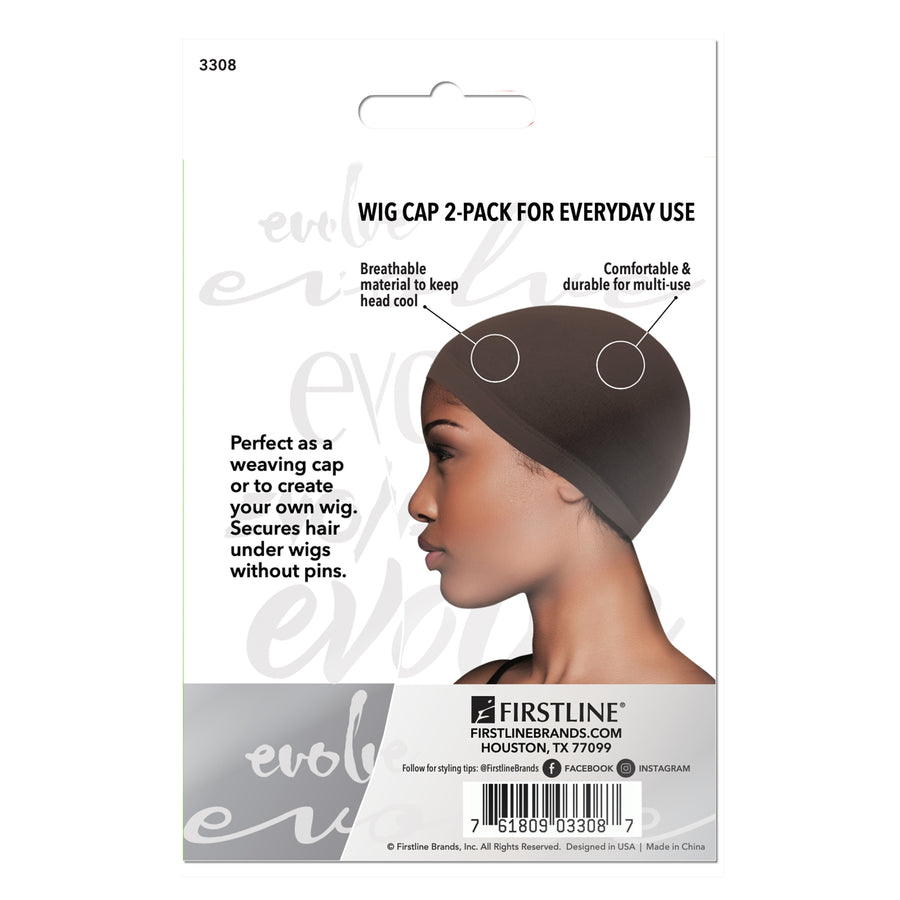 Evolve® Wig Cap 2-Pack, Brown 3308