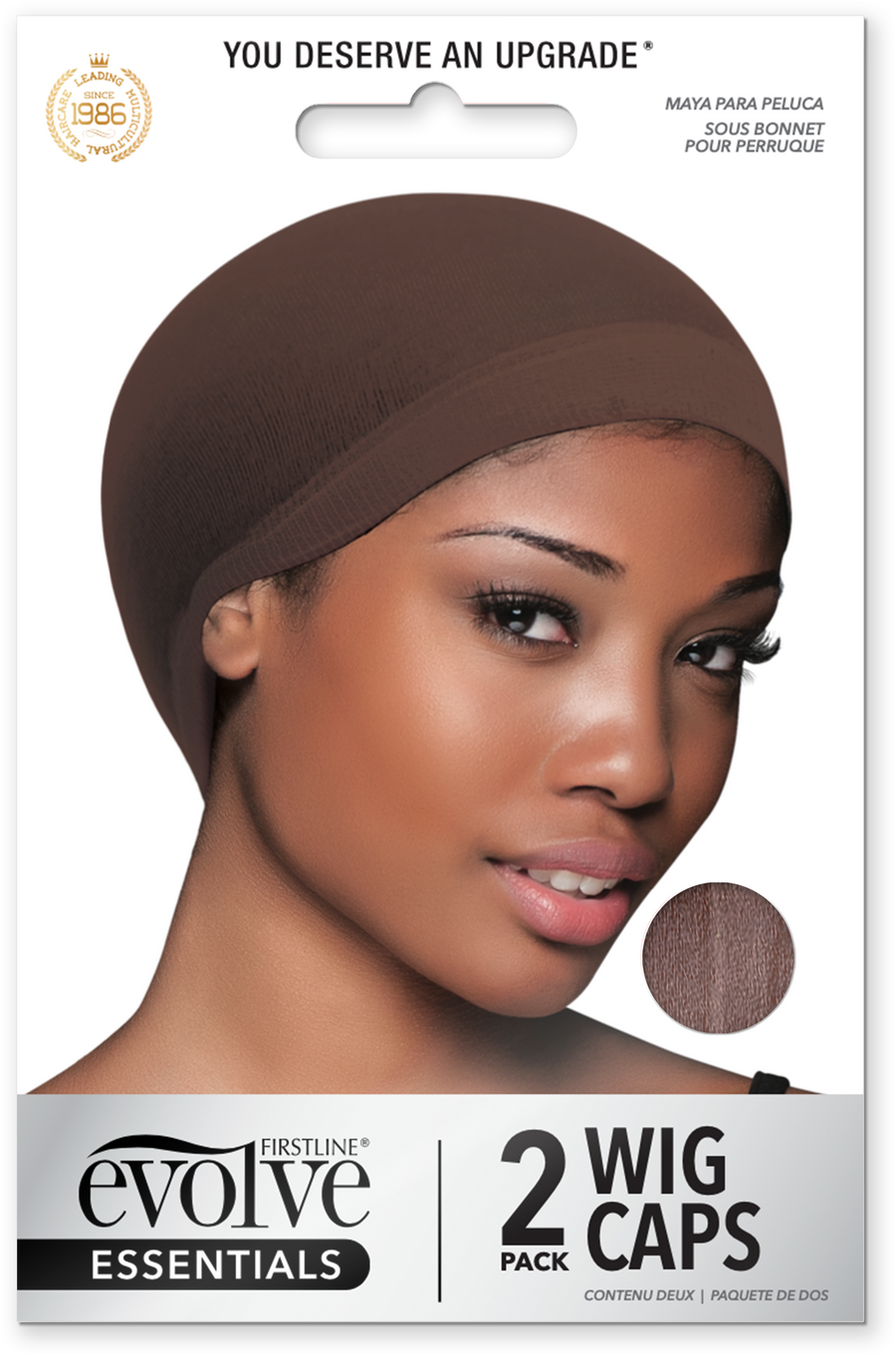 Evolve Wig Cap 2 Pack Brown 3308 Firstline Brands