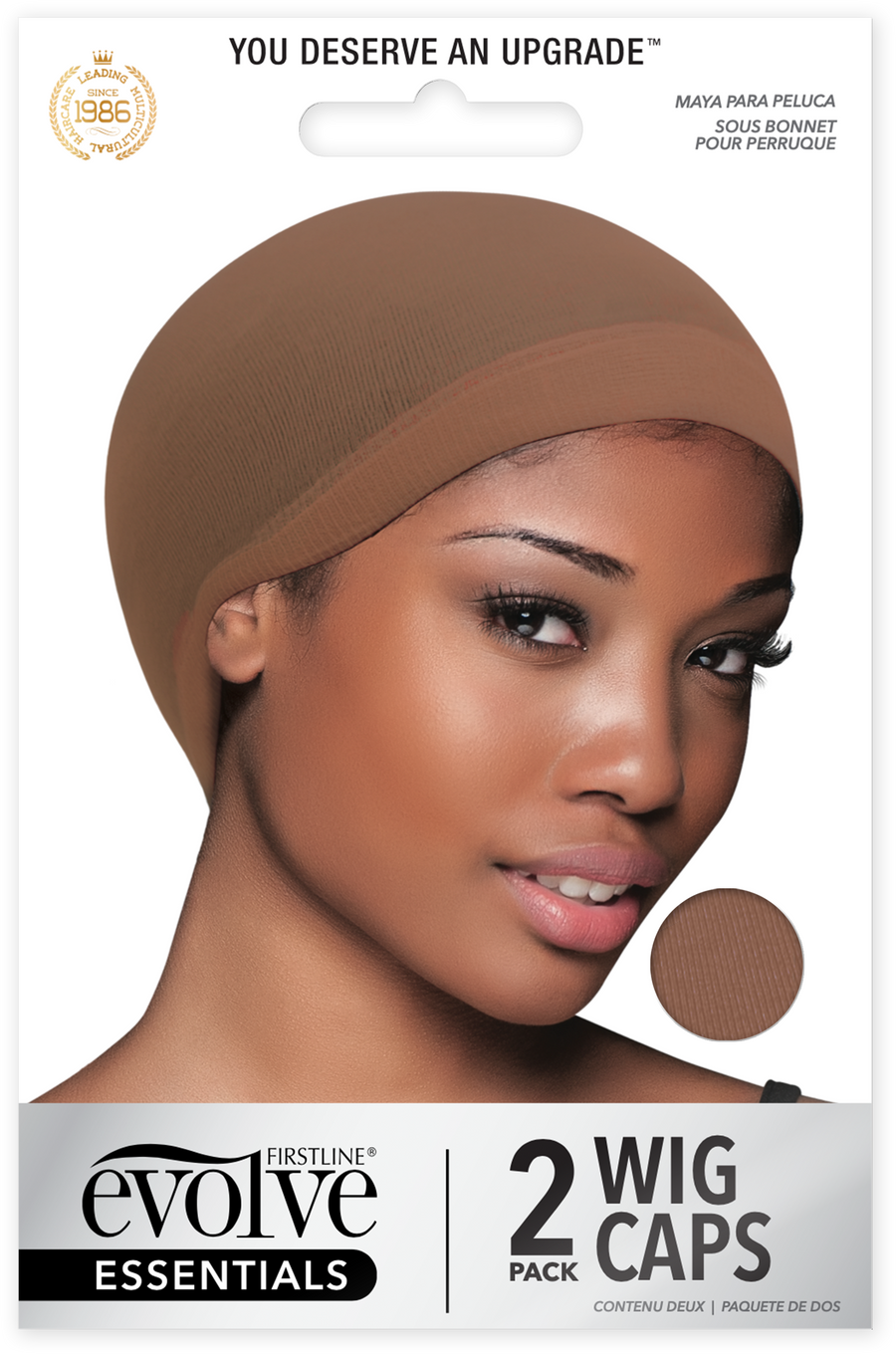 Evolve® Wig Cap 2-Pack, Light Brown 3309