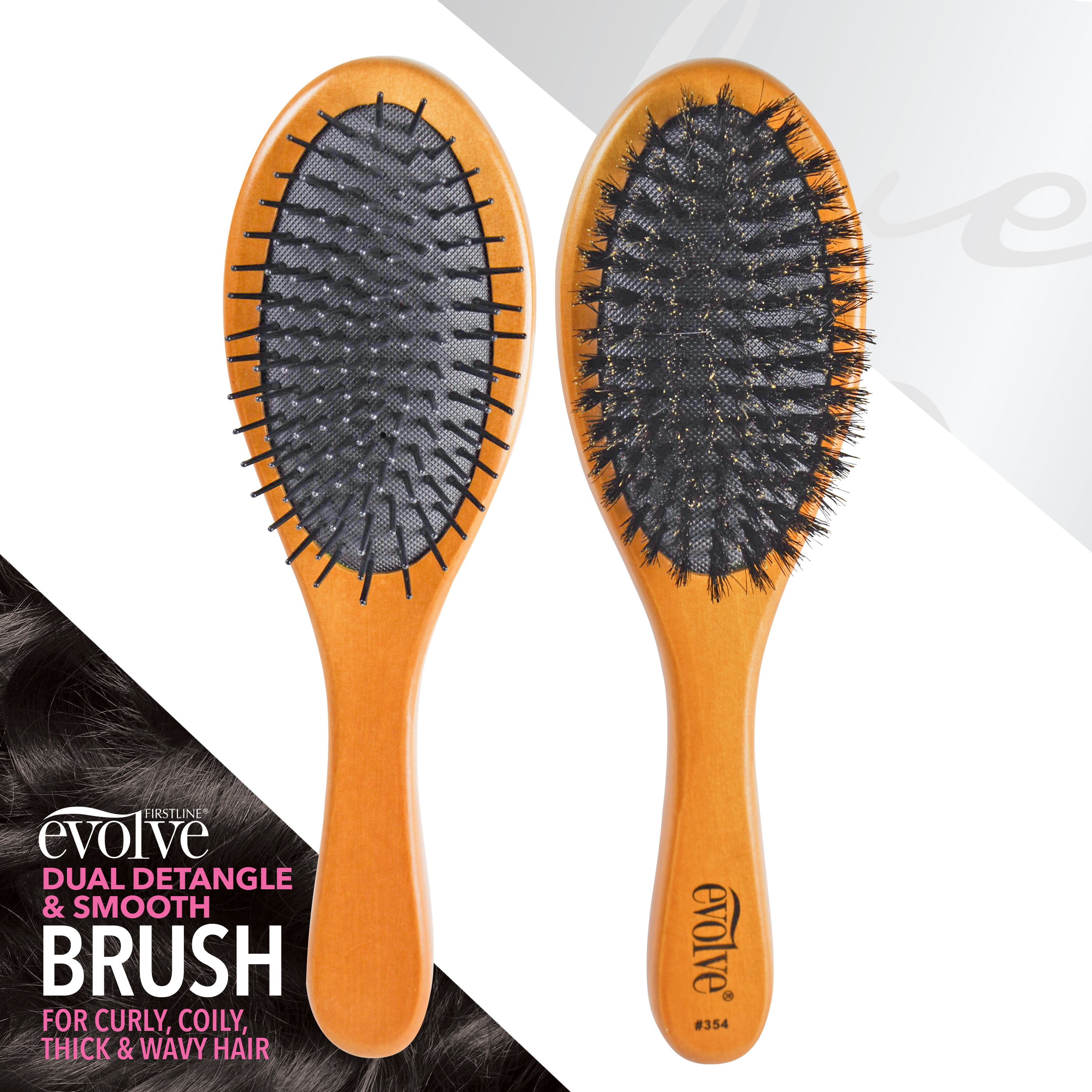 Evolve® Dual Detangle & Smooth Brush, 354 Firstline Brands