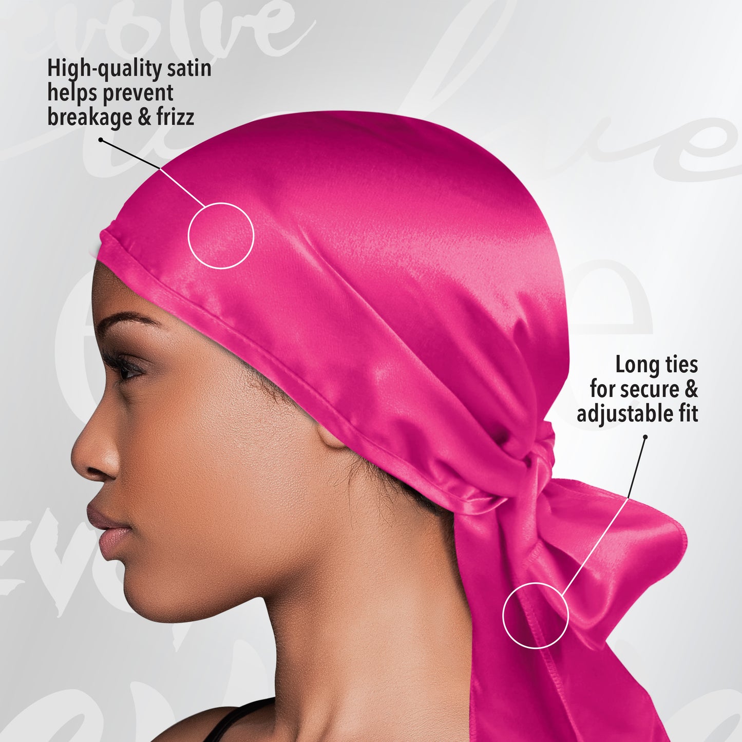 Evolve® Satin Wrap Scarf, Fuchsia 4406