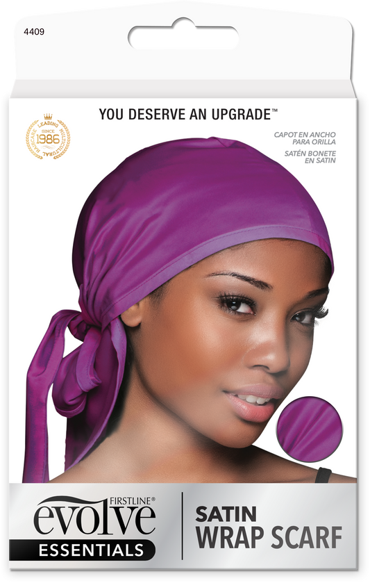 Satin Wrap Cap, Purple - 4409